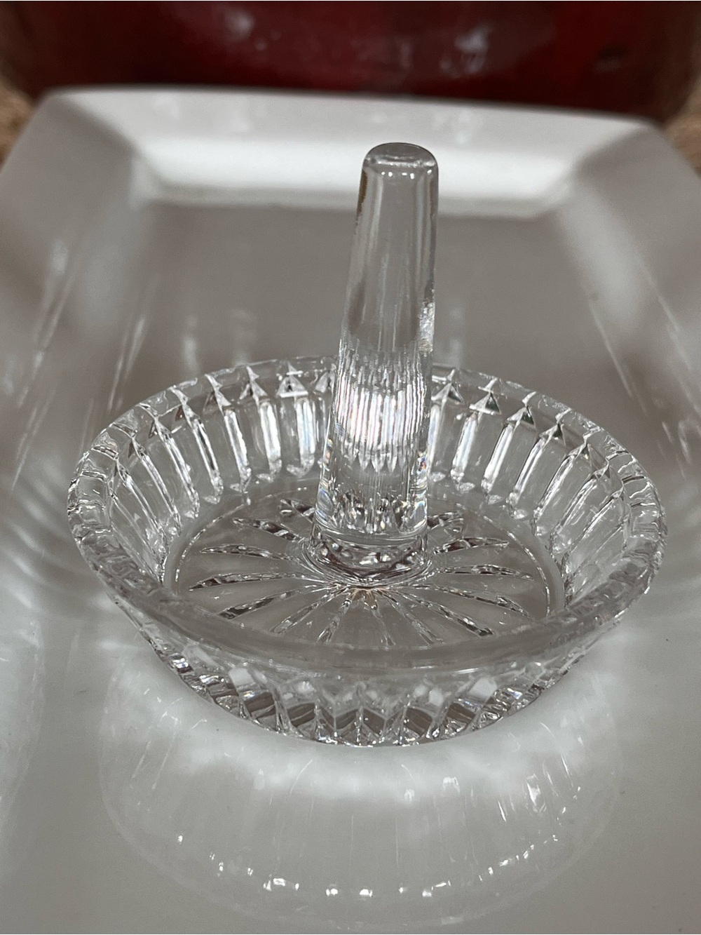 Waterford Crystal Starburst Ring Holder Jewelry Dish